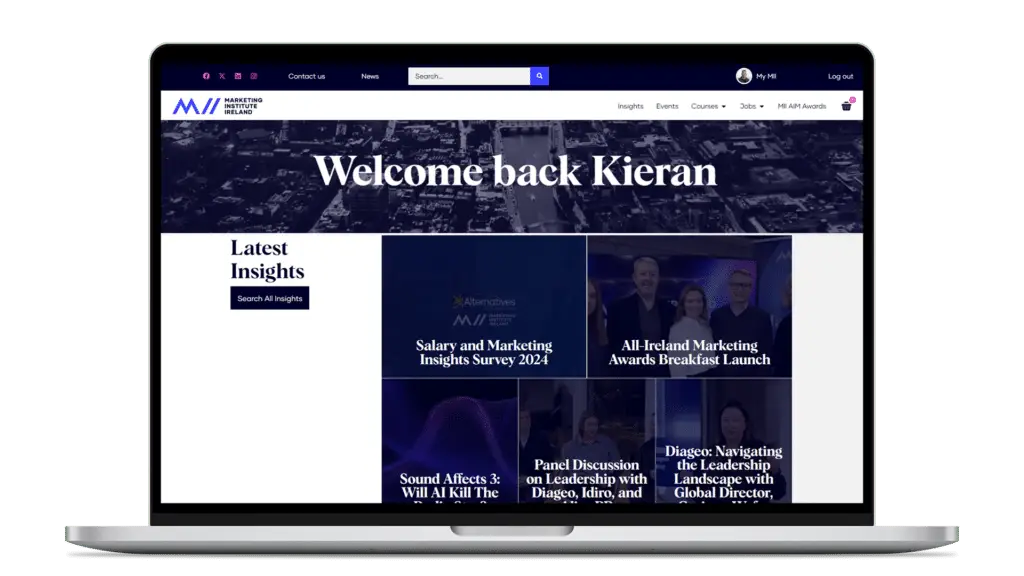 Marketing Institute Ireland Website Design